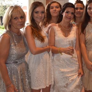 White Lace Mini Dress